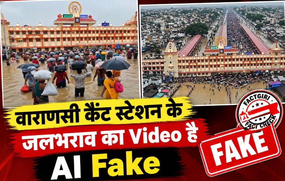 Fact Check: क्या बारिश के बाद डूब गया वाराणसी कैंट स्टेशन? वायरल वीडियो की सच्चाई जानिए Fact Check